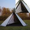 WINTENT 4 Season Teepee Tent with Stove Jack for Camping Hiking, Height 7.8FT/240CM (White, with Half Mesh Tent) view 4