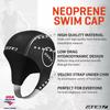 Zone3 Neoprene Swim Cap (Black/Reflective Silver, X-Small) view 3