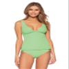Becca by Rebecca Virtue Women's Camila Over The Shoulder Tankini Top Mint D view 1