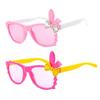 FENICAL 2pcs Easter Rabbit Ear Kids Sunglasses Bowknot Party Glasses Eyewear Accessories for Child(Rosy Frame and) view 1