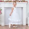 Sunny Fashion Girls Dress Sleeveless White Ball Gown Wedding Party Pageant Size 8 view 2