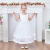 Sunny Fashion Girls Dress Sleeveless White Ball Gown Wedding Party Pageant Size 8 view 4