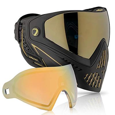 Dye i5 Paintball Goggle (Onyx/Gold 2.0 with Faded Sunrise Thermal Lens Combo)