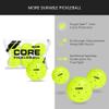 CORE Pickleball Balls for Professionals and All Levels of Play, USA Pickleball Approved Durable Outdoor Pickleball Balls with 40 Holes (6 Pack FBM) view 2