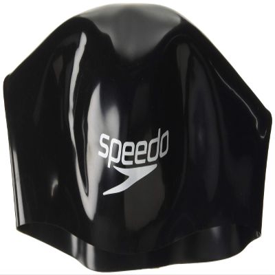 Speedo Unisex-Adult Fastskin Swimming Cap | Racing Cap, Black/White, L