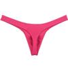 JAXFSTK Men's Smooth Bikini Thong Underwear Low Rise Bulge Pouch T-back Sexy Tangas Panties Pink XL view 3