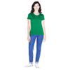 American Apparel Women's 50/50 Classic Crewneck Short Sleeve T-Shirt, Kelly Green, Small view 4