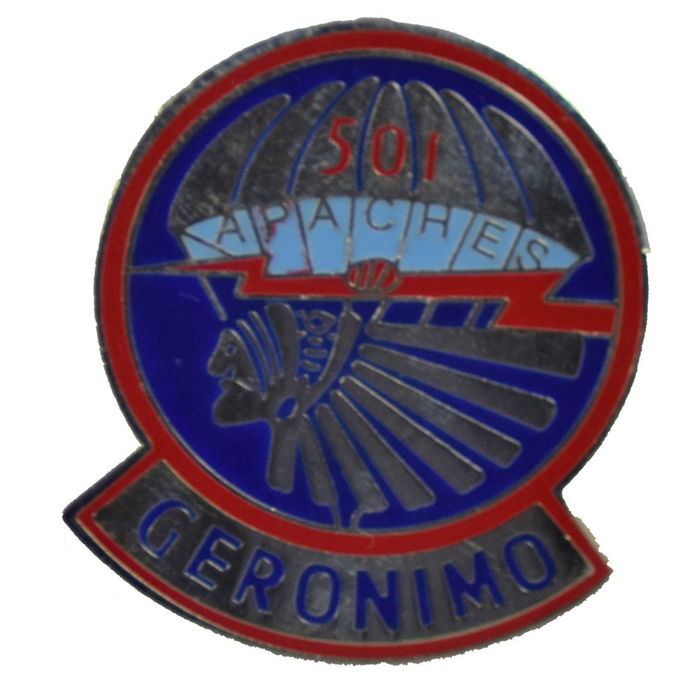 501ST AIRBORNE INFANTRY REGIMENT PIN OR HAT PIN - Size 7/8" - VETERAN OWNED BUSINESS
