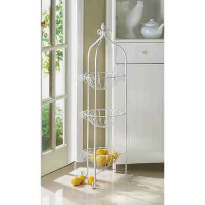 BSD National Supplies Curling 3-Basket Metal Rack