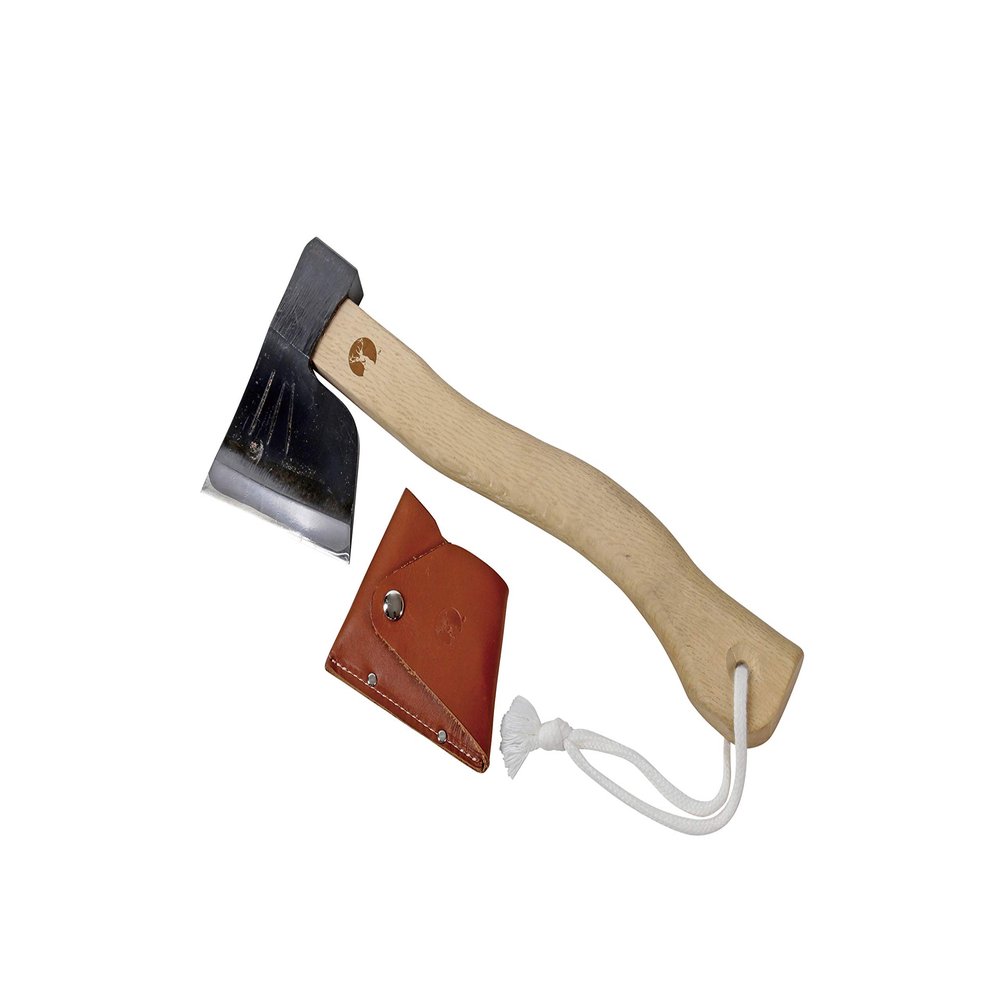 Captain Stag UM-10 Axe, Hand Axe, All Steel Horse Axe, Total Length 14.2 inches (360 mm), Leather Cover, Made in Japan, Made in Tsubame Sanjo