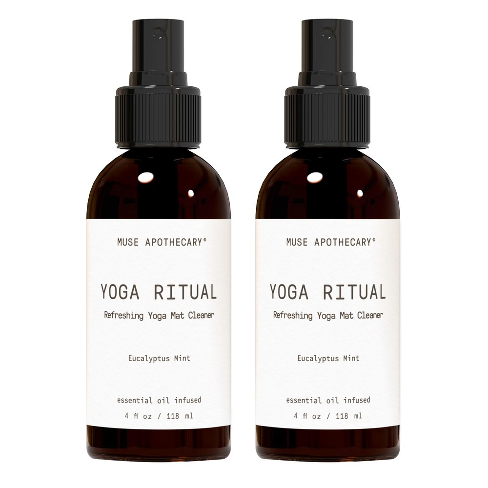 Muse Apothecary Yoga Ritual - Aromatic and Refreshing Yoga Mat Cleaner, 4 oz, Infused with Essential Oils - Eucalyptus Mint, 2 Pack
