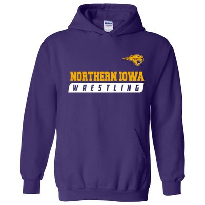 UGP Campus Apparel AH1248 - Northern Iowa Panthers Wrestling Slant Hoodie - 3X-Large - Purple