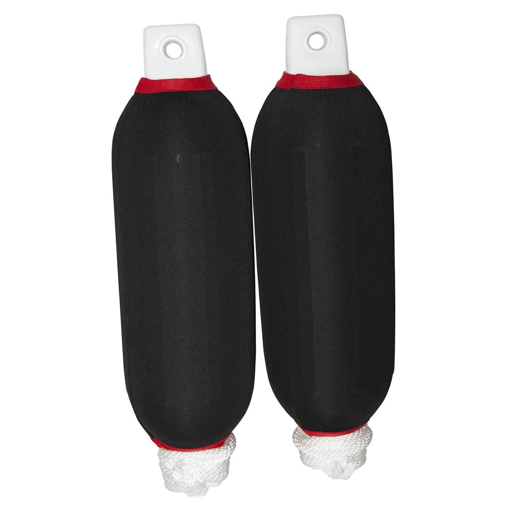 Dock Edge +, Two Pack Ribbed Fenders Twin Eye with Lines and Covers, 6-1/2" x 23"