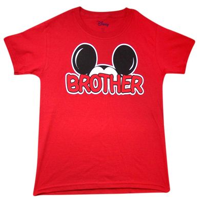 Disney Matching Family Collection Mickey Mouse Brother Boys T-Shirt (3T) Red