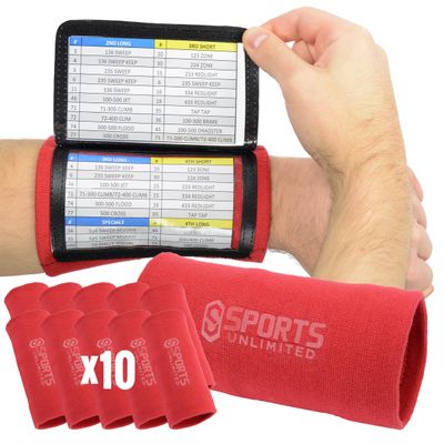 Sports Unlimited Youth Triple Wrist Coach, Football Wristbands for Plays, Baseball Wristbands, QB Arm Bands