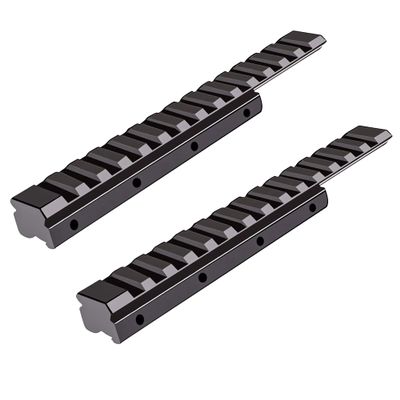 Gotical14 Slot Extension Low Profile Airgun/.22 Dovetail Rail 11MM to 20MM Weaver Picatinny Rail Adapter Scope Mount Converter (2- Pack Black)