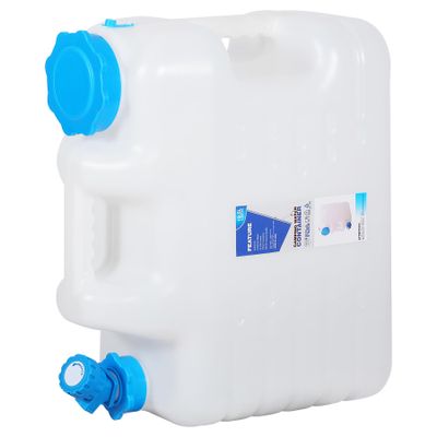 RedSwing 4.9 Gallon/18.5L Portable Water Container with Spigot, Water Storage Carrier for Camping Outdoor Hiking Backpacking, BPA Free, White