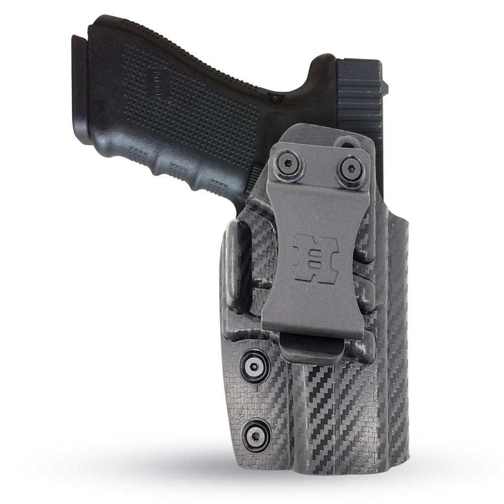 Kydex Holster for Glock 17 G17 IWB Holster with Adjustable Clip - Inside Waistband Belt and Appendix Holster - IWB Kydex Holsters Concealed Carry - Kydex Holster Glock 17 by Houston