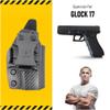 Kydex Holster for Glock 17 G17 IWB Holster with Adjustable Clip - Inside Waistband Belt and Appendix Holster - IWB Kydex Holsters Concealed Carry - Kydex Holster Glock 17 by Houston view 2