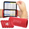 Sports Unlimited Adult Triple Wrist Coach, Football Wristbands for Plays, Baseball Wristbands, QB Arm Bands view 1