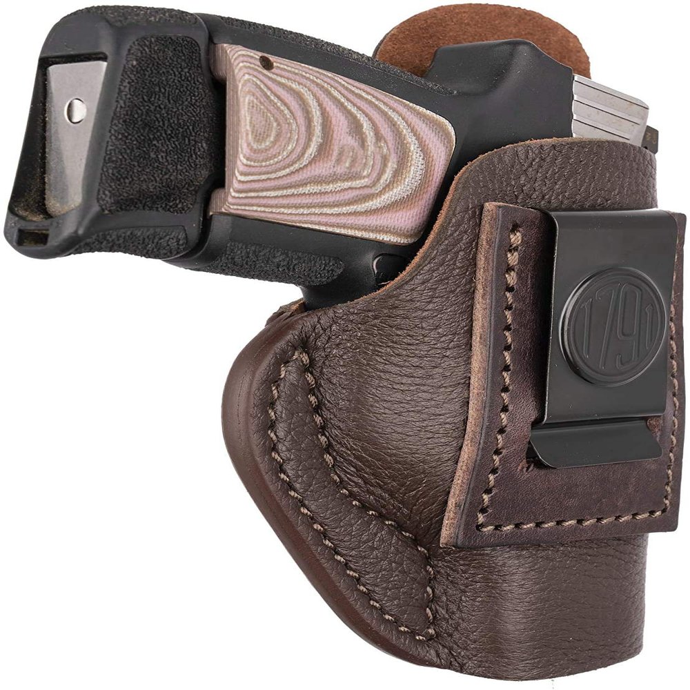 1791 Gunleather Ruger LCP & SR22 Deer Hide Holster - Super Soft & Comfortable IWB CCW Leather Gun Holster - Right Handed - Fits Ruger LCP, SR22, Walther PPK & Kahr CW380