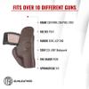 1791 Gunleather Ruger LCP & SR22 Deer Hide Holster - Super Soft & Comfortable IWB CCW Leather Gun Holster - Right Handed - Fits Ruger LCP, SR22, Walther PPK & Kahr CW380 view 3