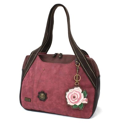 CHALA Bowling Bag - Pink Rose - Burgundy