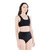 American Apparel Women's Standard High-Waist Bikini Bottom, Black, Medium view 2