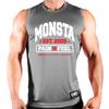 Monsta Clothing Co. Men's Workout (Monsta-est2009) Gym SLS (G:GY-A:WT/RD) view 1