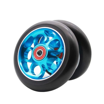 2Pcs 110mm Pro Scooter Wheels with Abec 9 Bearings Fit for MGP/Razor/Lucky Envy/Vokul Pro Scooters Replacement Wheels (Blue)