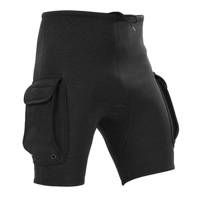 Keenso Diving Short Pants, 3MM Neoprene Snorkeling Shorts, Durable Wetsuit Pants with Pockets for Men's Water Sports