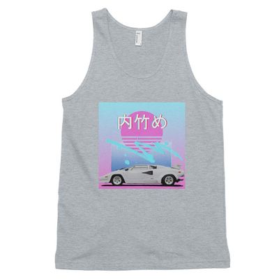 White Countach Solo Jazz Vaporwave Classic Tank top (Unisex)
