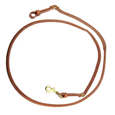 Show Me Country New Rolled Center Herman Oak 7' One Piece Roping Leather Reins
