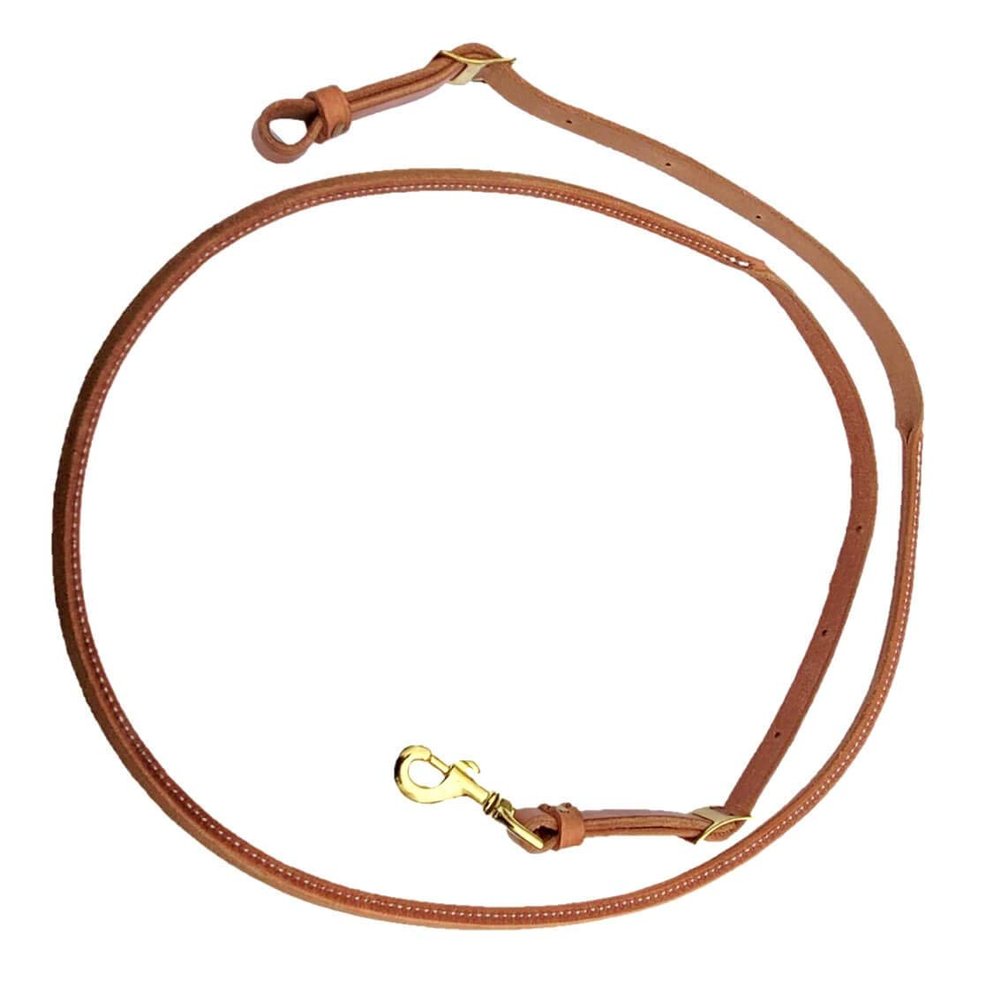 Show Me Country New Rolled Center Herman Oak 7' One Piece Roping Leather Reins