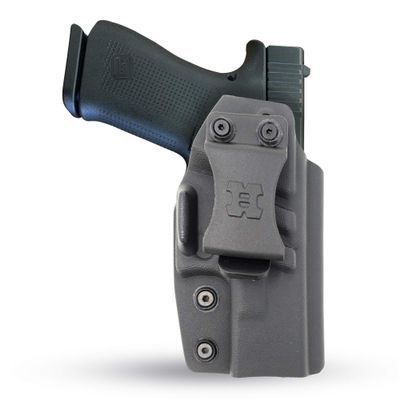 Concealed Carry Iwb Kydex Holster for Glock 48 by Houston - Lined Inside for Strong Retention and Maximum Protection - Reinforced Plastic Clip Black Color - Lightweight Durable