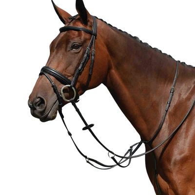Collegiate Syntovia+ Plain Flat Running Martingale, Black, Cob