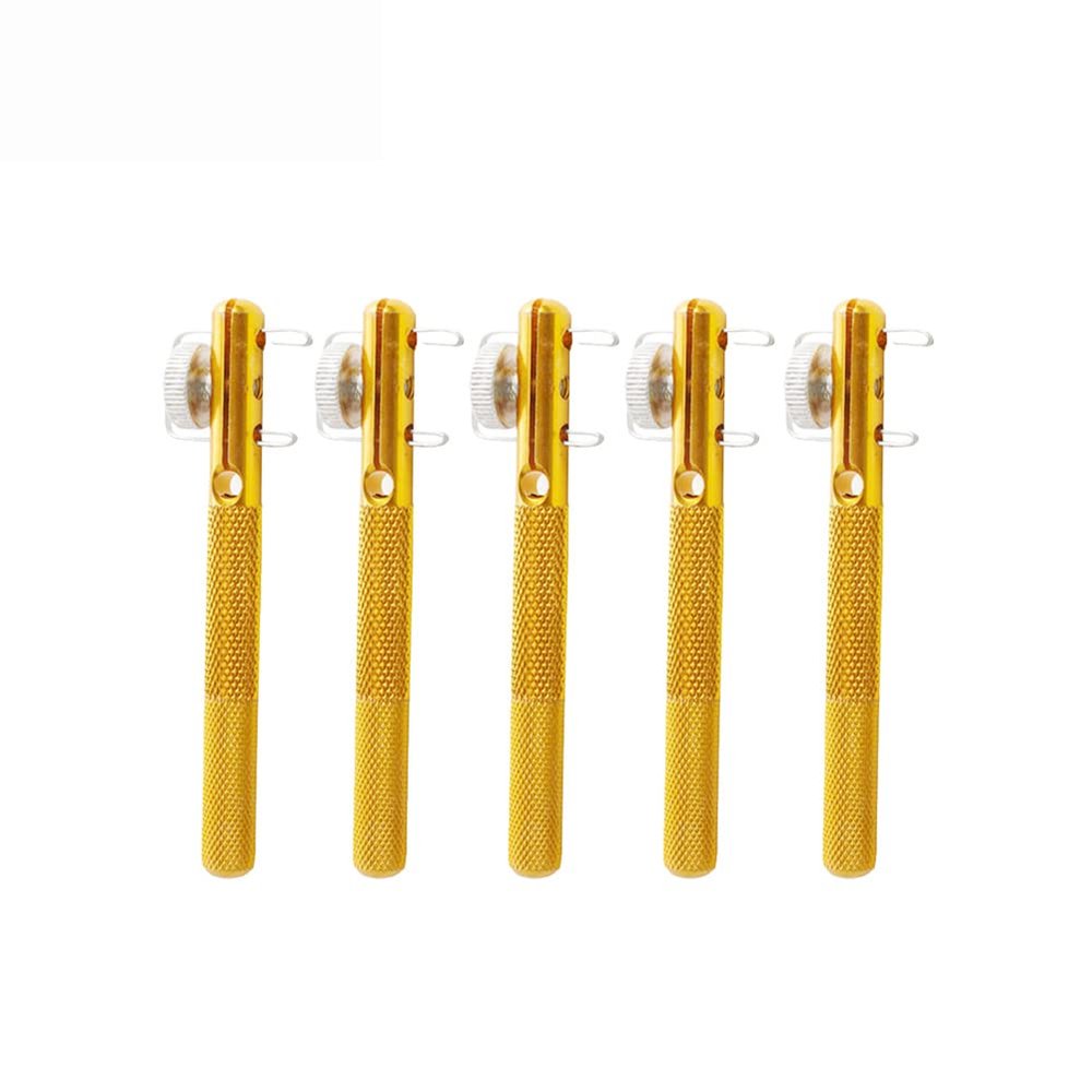 Dofover Aluminum Alloy Manual Fishing Hook Tier Double-Headed Needle Knots Tie Fishing Line Knotter Fishhook Tie Device Fly Tying Tool (5 Pack)