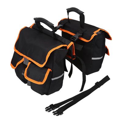 Bike Bag, Outdoor Cycling Detachable Bike Saddle Bags for Rear Rack with Carrying Handle and Large Pockets, Waterproof Bicycle Trunk Pannier Carrier Bag