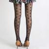 Newooh Women Vintage Polka Dot Lace Pantyhose Sexy Black Tight Ultra-thin Mesh Stockings view 2