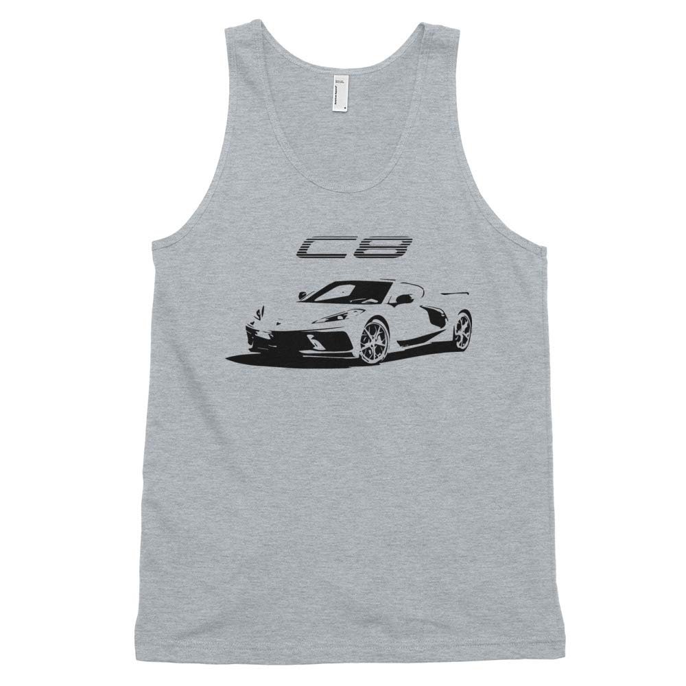 JG Infinite 2020 'Vette C8 Mid Engine American Super Car Classic Tank top (Unisex) Heather Grey