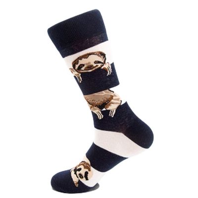 Socks Cotton Sloth Pattern Socks-Navy Blue Sloth_Euro code: 41-46