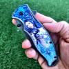 Super knife Spring Assisted Pocket Knife, Folding Pocket Knife 8.5" Length, Stainless Steel Tactical Knife with Cleaver Blade 3.25" Perfect for Camping, Hunting, Indoor, Outdoor Activities (Blue) view 2