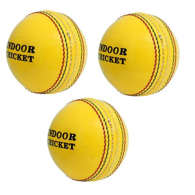 CW Indoor Cricket Balls Senior Genuine Leather Balls Pack of 3