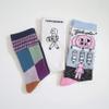 SUNS Cartoon illustration asymmetrical cute personality cotton socks mid tube socks men and women couple socks-White coin pig_36-42 view 2