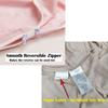Cozysilk Brand - GANNAFEE Cotton Sleeping Bag Liner with Zipper - 100% Cotton Travel Sheet Sleep Sack Adult - Travel Sleeping Bag for Hotels Camping Hiking (Double - 71 x 87 inch, Pink) view 3
