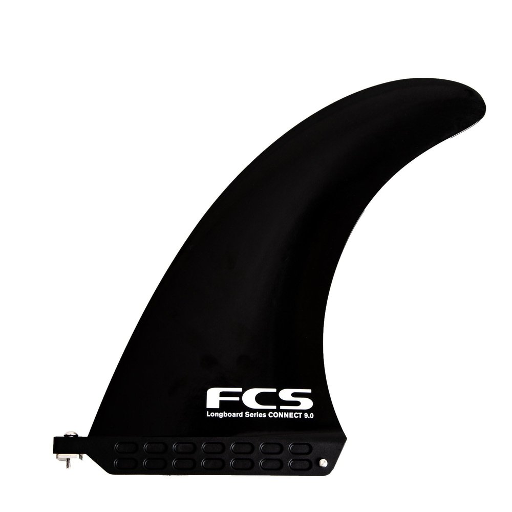 FCS Connect GF Screw & Plate Longboard Fin Budget-Friendly Glass-Flex Single Fin for Longboards & 2+1 Setups Easy Screw/Plate Installation (7")