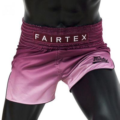 Fairtex Slim Cut Muay Thai Boxing Shorts - BS1904 (Maroon Fade, X-Large)