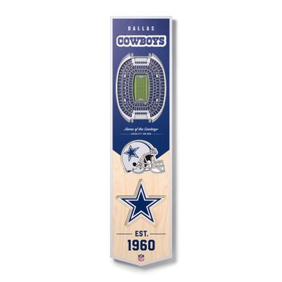 NFL Dallas Cowboys AT&T Stadium 3D Stadium Banner-8x323D Stadium Banner - 8"x 32", Team Colors, 8" x 32"