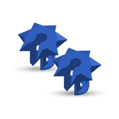 Bowmar Archery Nose Button, Extremely Light Weight, Creates Consistent Anchor Point, Two Sizes Included (Blue)