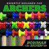 Bowmar Archery Nose Button, Extremely Light Weight, Creates Consistent Anchor Point, Two Sizes Included (Blue) view 3